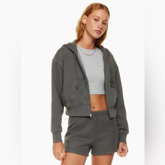 TNA Cozy Fleece Boyfriend Boxy Zip Hoodie - Picture 3 of 6